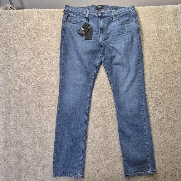 Paige Federal Jeans Mens ACTUAL 38x34 Slim Straight Stretch Comfort Casual New